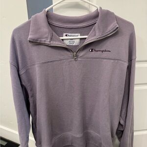 Champion Women's Lavender Half-Zip Sweater